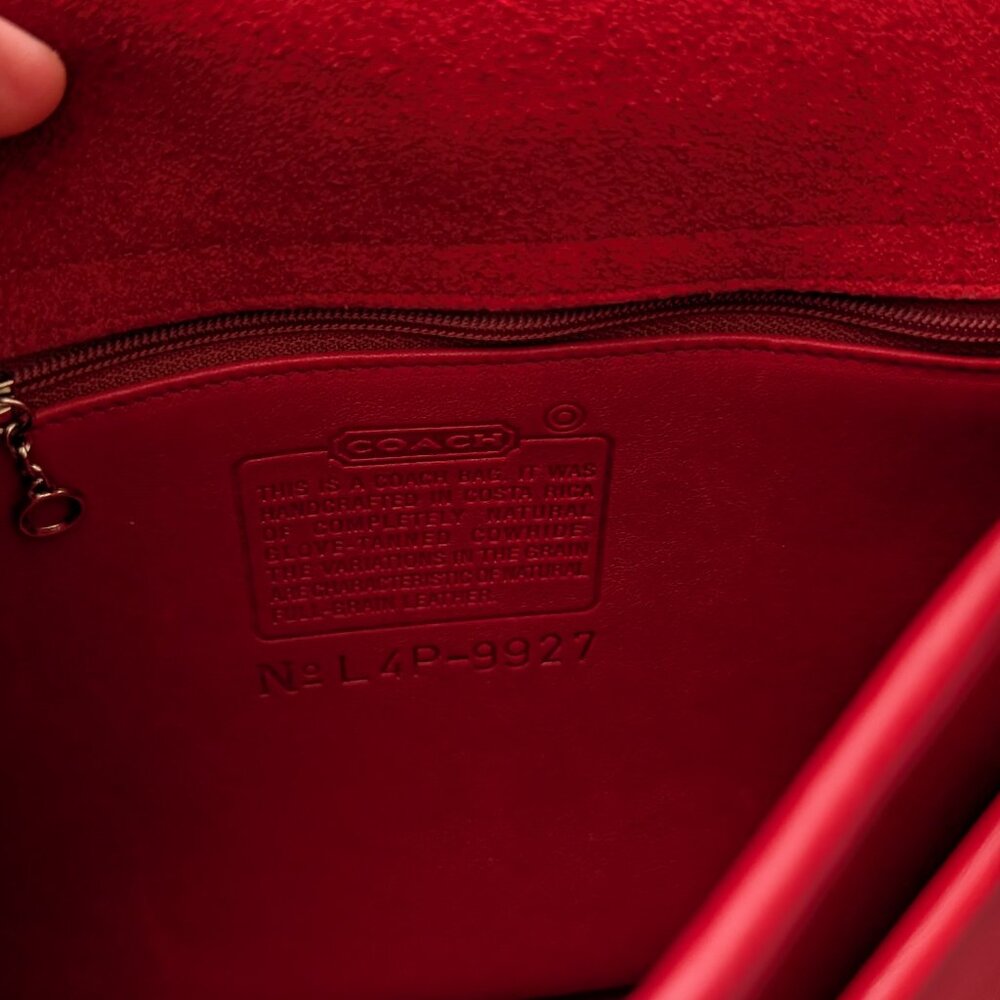 Vintage Coach Willis Bag - Red with Silver Hardware - Picture 8 of 14